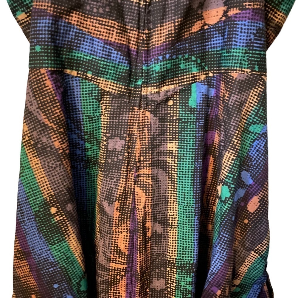 ECOTE’ Urban Outfitters Beaded Fit/Flare Cami-Strap Tribal Print Mini Dress sz 6 - Picture 4 of 6